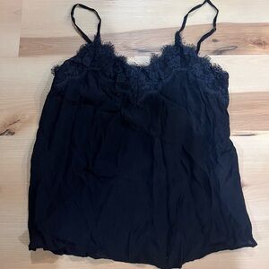 A&F Black tank with lace